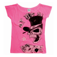 WCC PAY UP SUCKER TEE, FLUOR PINK