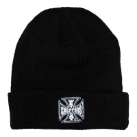 WCC MALTESE CROSS RIB KNITTED BEANIE