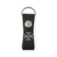 WCC LEATHER CROSS KEYCHAIN