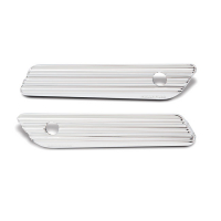 ARLEN NESS, SADDLEBAG LATCH COVER SET. 10-GAUGE, CHROME