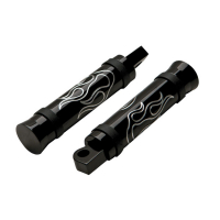 FLAMED MALE FOOTPEGS, BLACK