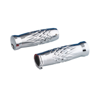 DIAMOND TWIST BILLET GRIPS, CHROME