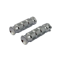 KNURLED FLARE-TIP BILLET GRIPS, CHROME