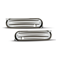 SCALLOPED LATCH COVERS, CHROME