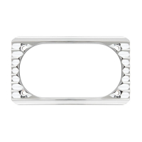 BILLET ALU LICENSE PLATE FRAME, RETRO