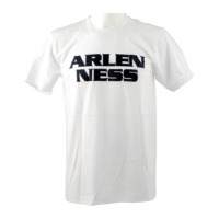 ARLEN NESS RACE LOGO T-SHIRT, WHITE M