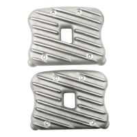 EMD, SPORTSTER RIBSTER ROCKER COVER SET. SEMI-POLISHED