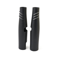 EMD, BOMBSHELL 49 UPPER FORK TUBE COVERS. BLACK CUT