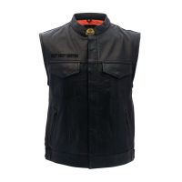 WCC OG CLASSIC LEATHER RIDING VEST BLACK