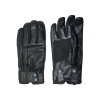 WCC GRUNGE LEATHER RIDING GLOVES BLACK