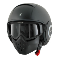 HELMET DRAK, BLANK MATTE BLACK, XS