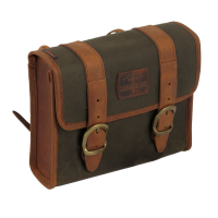 LONGRIDE, 'MINI' WAXED COTTON SADDLEBAG. KHAKI