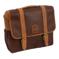 LONGRIDE, 'CLASSIC' WAXED COTTON SADDLEBAG. MARRON BROWN