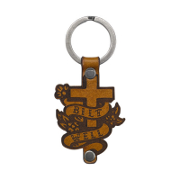 BILTWELL KEYCHAIN SCRIPT BROWN