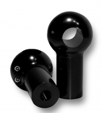 ROUND TOP RISERS 3" RISE POL.SET BLACK ANODISED