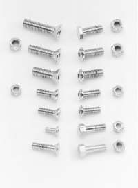 FRONT ROTOR SCREW & NUT KIT, 5/16-18 X 1"