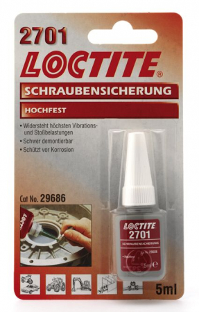 LOCTITE THREADLOCKER 2701 HEAVY DUTY STRENGHTS - 5ML