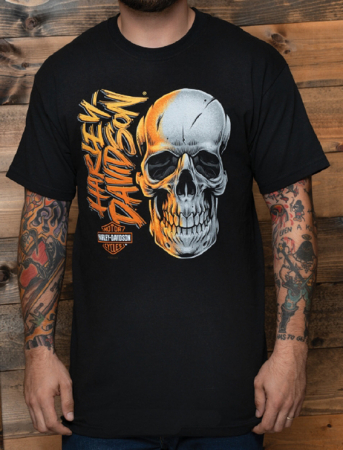 MIESTEN  H-D T-PAITA GRIT SKULL