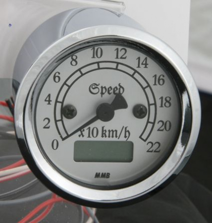 MMB RETRO SPEEDO CHR / ALU 220KMH