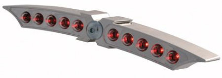 TAKAVALO X-WING LED E-MERK KROMI / TAILLIGHT WITH E-MARK CHROME