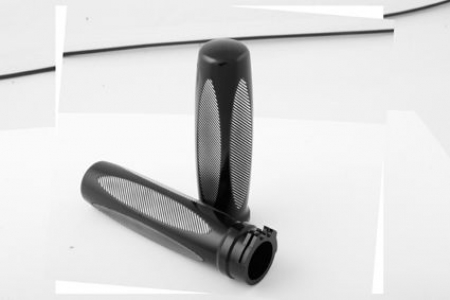 CPV RIBBED HANDLEBAR GRIP SET BLACK ANODISED