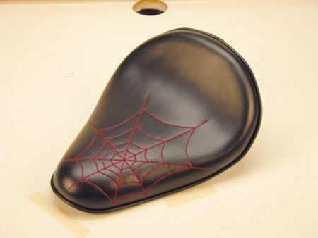 RETRO SOLO SEAT BLK W/RED WEB DISCONTINUED BY V