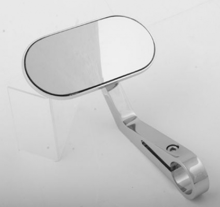 HANDLEBAR MIRROR OVAL, CHROME