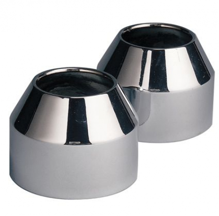 FORK BOOT COVERS, 35 MM, CHROME