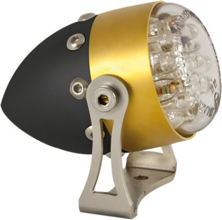 RETRO-TAILLIGHT ALU BLK/BRASS MATT,E-MAR