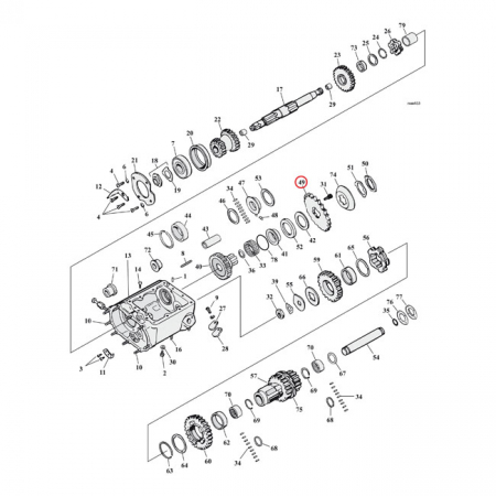 RANSMISSION SPROCKET, 23T.