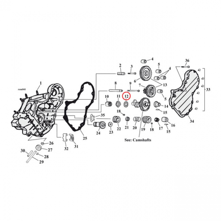 NOKKA-AKSELIN SHIMMI, THRUST WASHER, CAMSHAFT .055 INCH