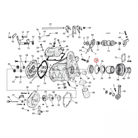 RETAINING RING, MAINSHAFT BEARING (LEFT)