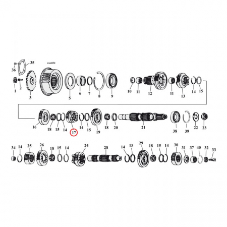 RATASSARJA 1-VAIHTEELLE. ANDREWS 2.61 CLOSE RATIO 1ST GEAR SET