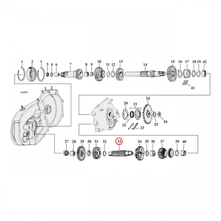 SIVUAKSELI XL 1958-E84, ANDREWS COUNTERSHAFT