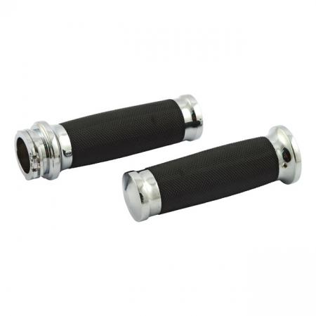 HANDLEBAR GRIP SET, DUKE. CHROME