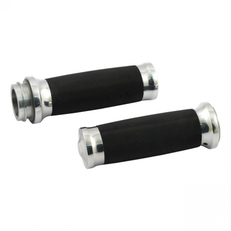 HANDLEBAR GRIP SET, CALIBER. POLISHED