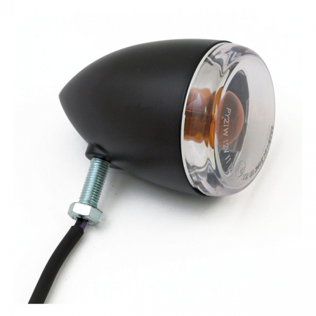 LATE-STYLE TURN SIGNAL ASSEMBLY. REAR. MATTE BLACK