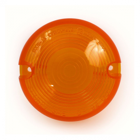 TURN SIGNAL DOMED LENS. AMBER