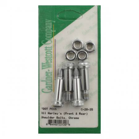 GARDNER-WESTCOTT, FOOT PEG MOUNT KIT. CHROME