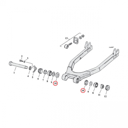 DUST SHIELD, SWINGARM BEARING