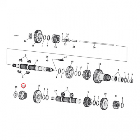 4-RATAS / SIVUAKSELI, 5-VAIHTEINEN BT - ANDREWS 4TH GEAR, COUNTERSHAFT