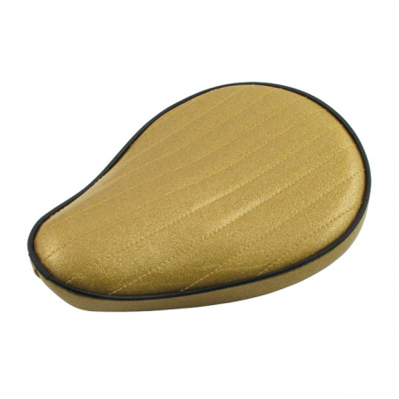 LEPERA, SPRING MOUNTED METALFLAKE SOLO SEAT. SOLID GOLD