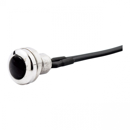 SMOOTH PUSH BUTTON SWITCH. TWO-TONE POLISHED/BLACK