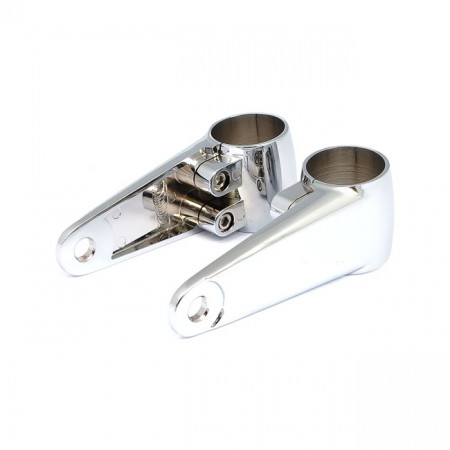 CLAMPAH, SIDE-MOUNT HEADLAMP BRACKET ASSEMBLY. CHROME