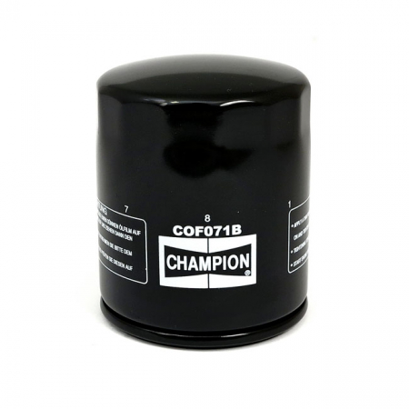 CHAMPION, SPIN-ON OIL FILTER. BLACK