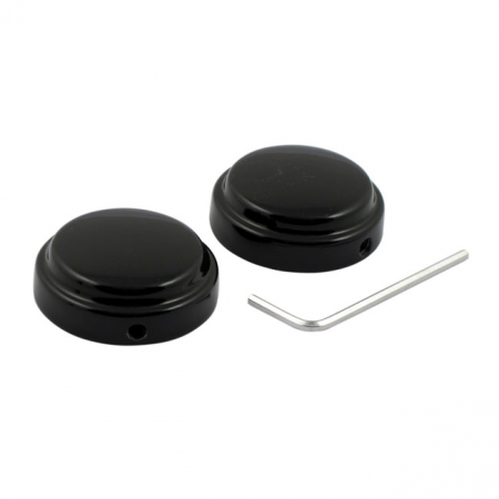 SWINGARM PIVOT BOLT COVER SET. BLACK