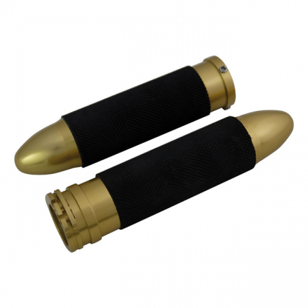 HANDLEBAR GRIP SET, BULLET. GOLD