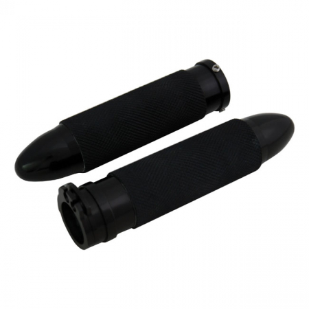 HANDLEBAR GRIP SET, BULLET. BLACK