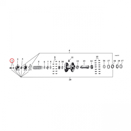 STAR HUB SCREWS & WASHER SET