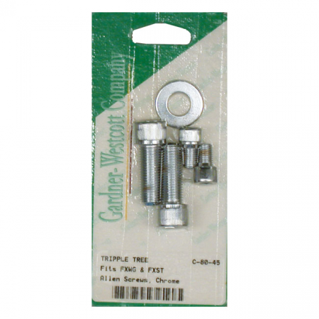 TRIPLE TREE PINCH BOLT SET. CHROME ALLEN HEADS